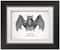 Vampire Bat Halloween Print in Black Frame